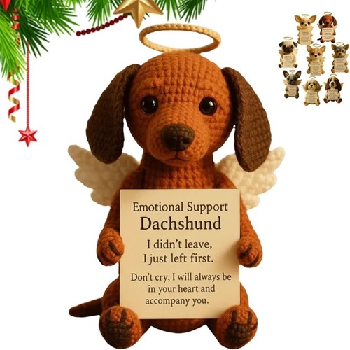 Emotional support crochet dog - support,