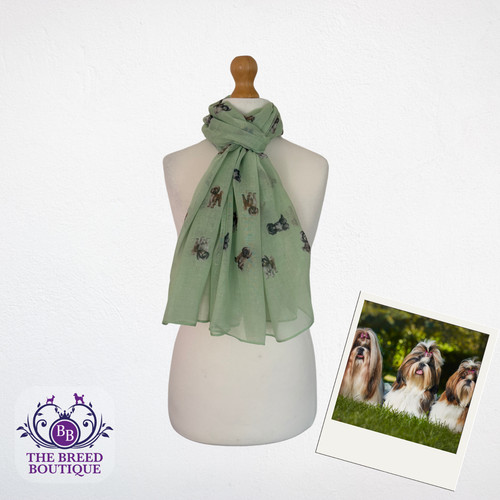 Shih tzu scarf ladies shawl - scarf,