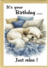 Shih Tzu Dog Birthday Card