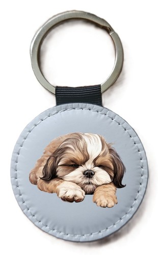 Shih tzu keyring - shih, sleeping