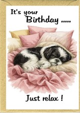 Shih Tzu Dog Birthday Card