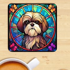 Pet Dog Coaster, Stained Glass