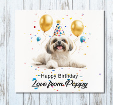 Shih Tzu Dog Birthday Card -