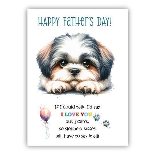 Father day shih tzu - father's,