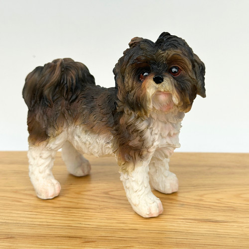 Brown shih tzu ornament - brown,