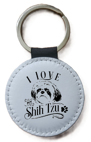 Shih tzu keyring love my - shih,