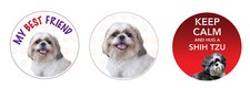 2 x SHIH TZU Dog vinyl car