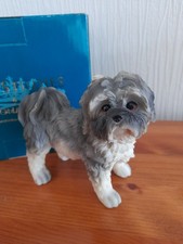Shih Tzu Dog Ornament, Grey &