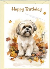 Shih Tzu Dog Birthday Card