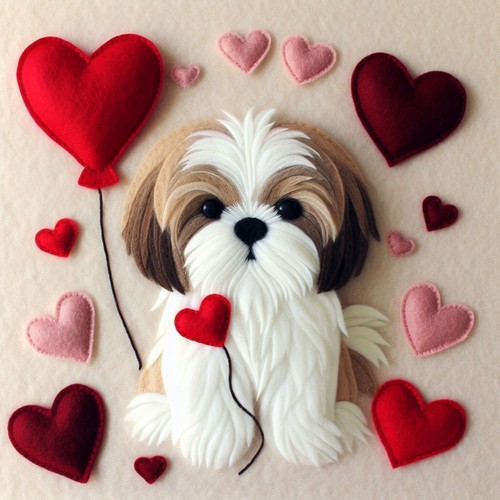 Luxury shih tzu birthday - luxury, card