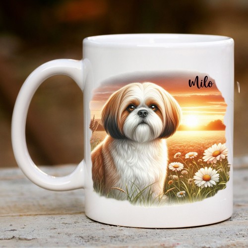Personalised shih tzu dog mug - personalised,