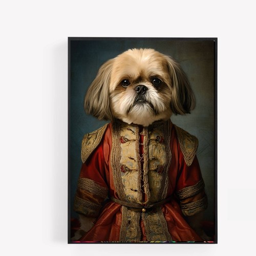 Royal shih tzu dog vintage - shih,