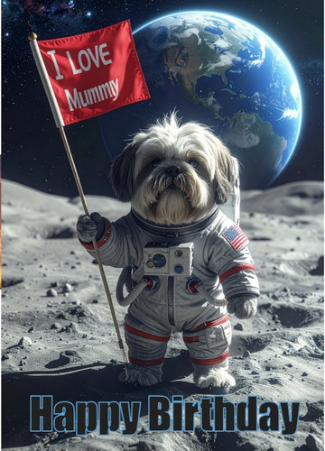 Shih tzu birthday - shih, card