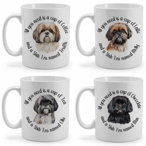 Personalised mug shih tzu - personalised,